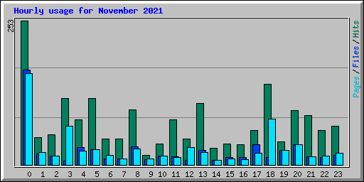 Hourly usage for November 2021